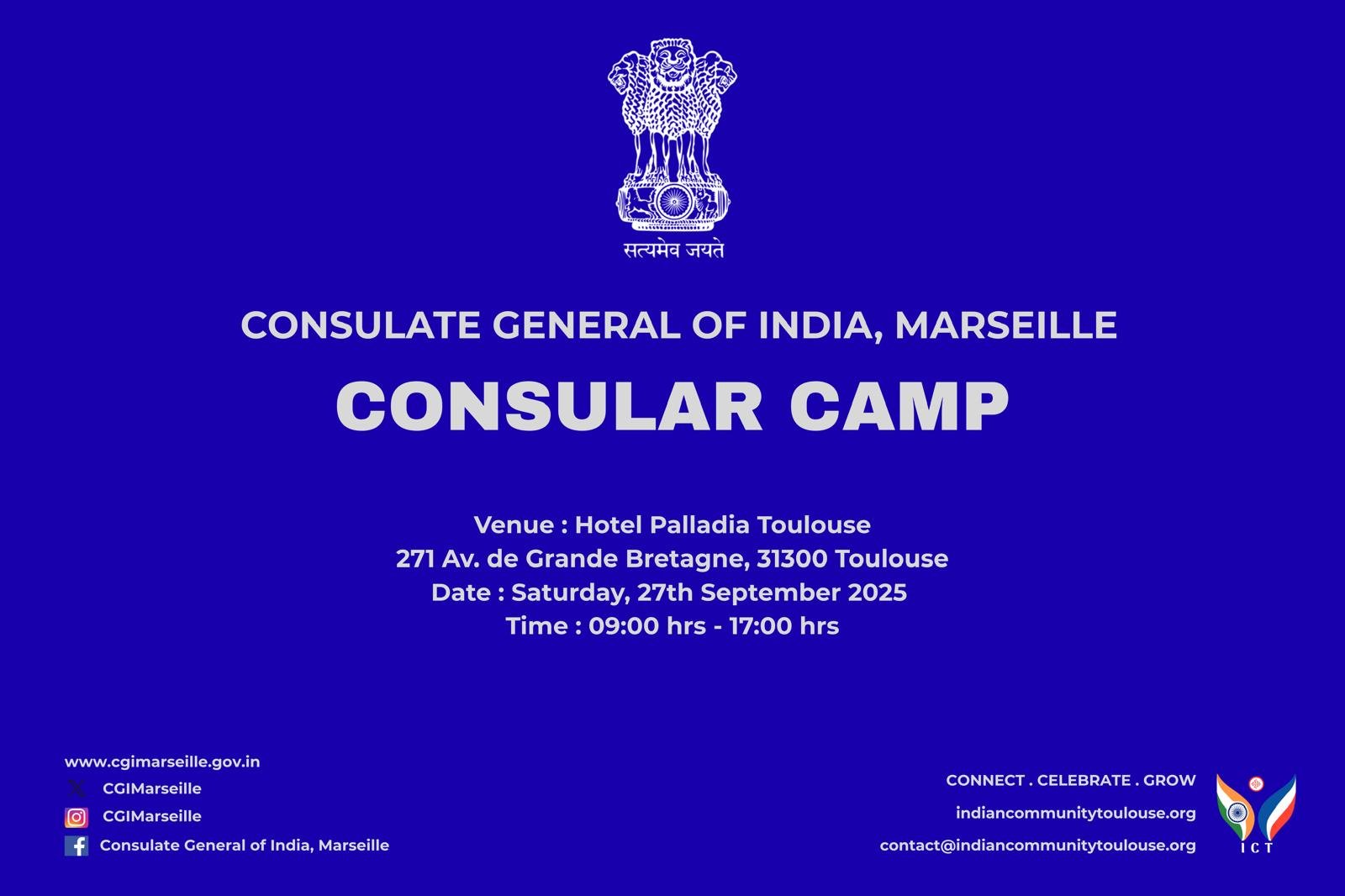 Consular camp in Toulouse on September 27, 2025 (Saturday)