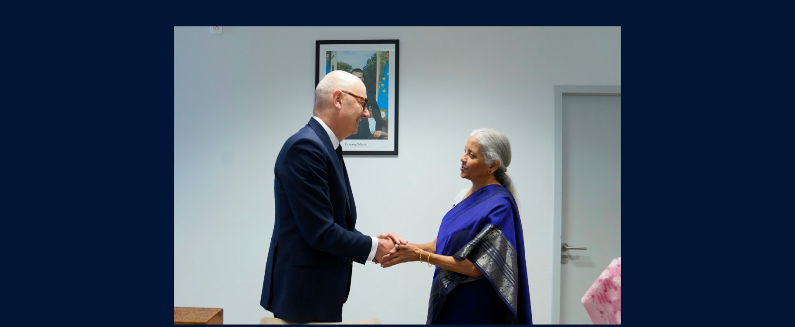 Union Minister for Finance & Corporate Affairs Smt. Nirmala Sitharaman met H.E. Mr. Roland Lescure, Minister of Economy, Finance, Industrial, Energy, and Digital Sovereignty of France on July 03, 2026.